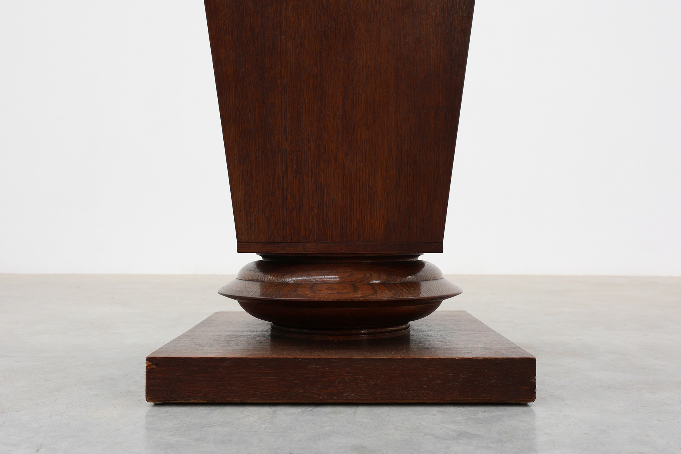 Pair large Art Deco geometric square oak planters, France 1930sthumbnail